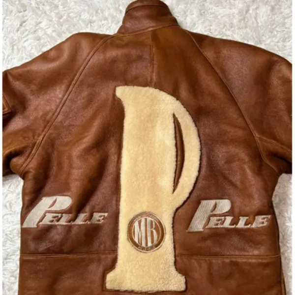 Pelle Pelle Men Marc Buchanan Lamb Leather Brown Shearling Jacket