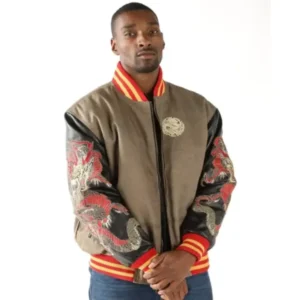 Pelle Pelle Mens Dragon Heart Brown Jacket