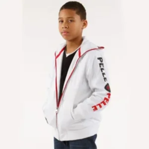 Pelle Pelle Nylon Yoke Track White Kids Jacket