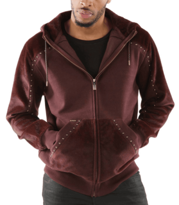 Pelle Pelle Ornate P Maroon Hoodie