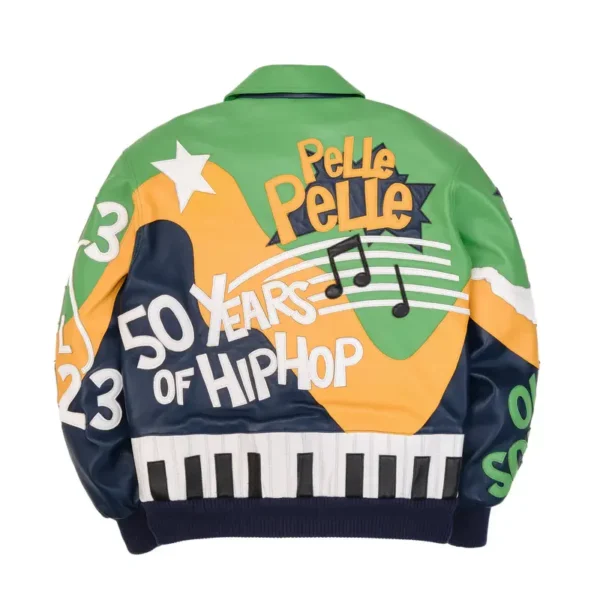 pelle pelle hiphop green leather jacket