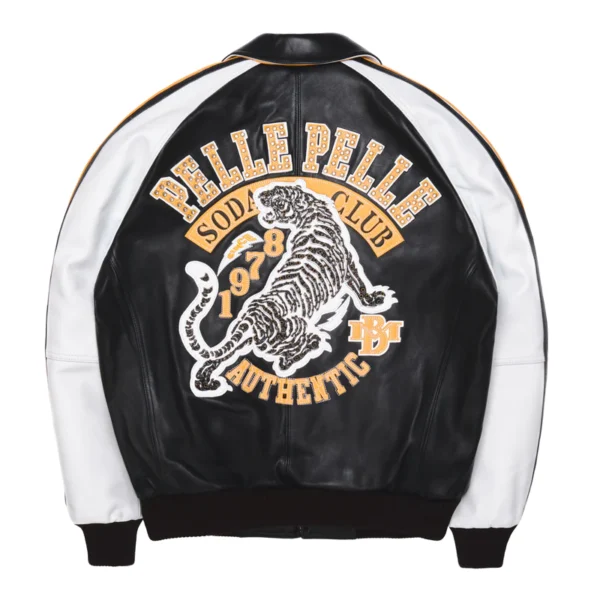 pelle pelle soda club tiger black jacket